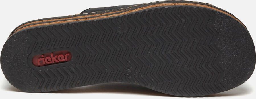 Rieker Slippers plateau zomerschoen pantoffels in klassieke look - Foto 5