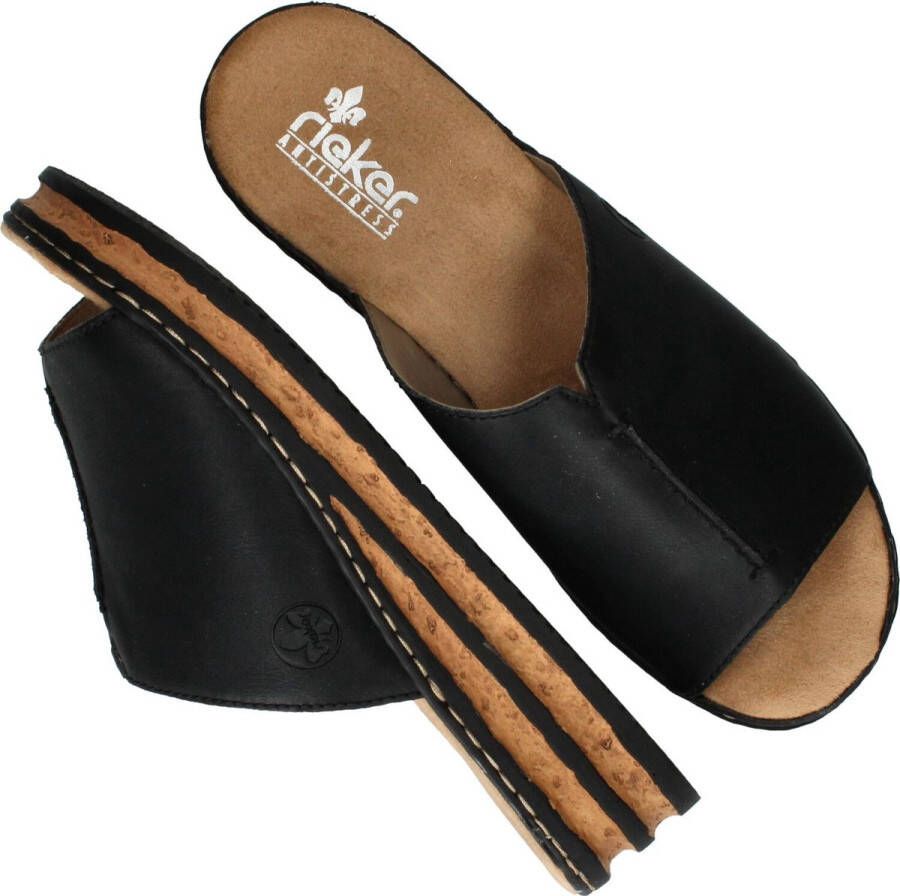 Rieker Slippers plateau zomerschoen pantoffels in klassieke look - Foto 14