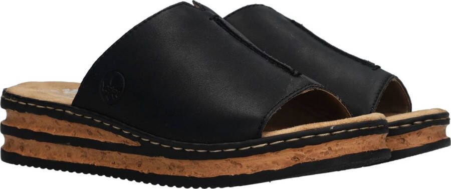 Rieker Slippers plateau zomerschoen pantoffels in klassieke look - Foto 9