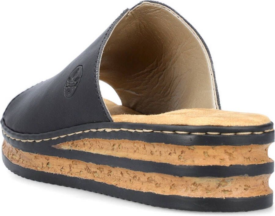 Rieker Slippers plateau zomerschoen pantoffels in klassieke look - Foto 11