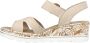 Rieker Beige Grafische Print Platform Sandaal Beige Dames - Thumbnail 4