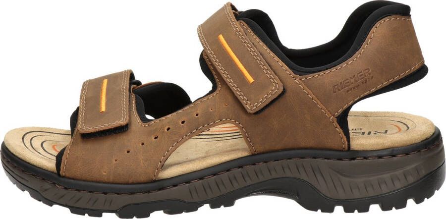 Rieker Heren Platte Sandaal in Bruin met Klittenbandsluitingen Brown Heren - Foto 12