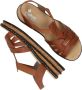Rieker Bruine Synthetische Platte Sandaal met Unieke Zool Brown Dames - Thumbnail 8