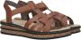 Rieker Bruine Synthetische Platte Sandaal met Unieke Zool Brown Dames - Thumbnail 10