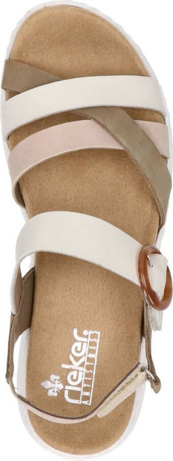 Rieker Antistress leren sandalen kaki multi - Foto 15