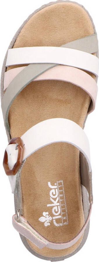 Rieker Antistress leren sandalen kaki multi - Foto 7