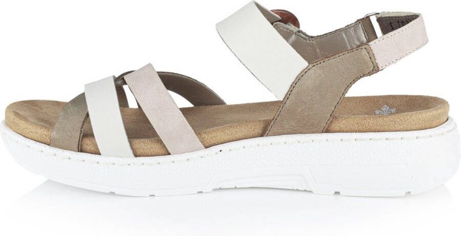 Rieker Antistress leren sandalen kaki multi - Foto 10