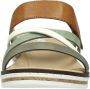 Rieker Comfort Slipper Groen Bruin Wit Bandjes Multicolor Dames - Thumbnail 12