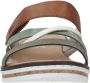 Rieker Comfort Slipper Groen Bruin Wit Bandjes Multicolor Dames - Thumbnail 7