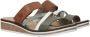 Rieker Comfort Slipper Groen Bruin Wit Bandjes Multicolor Dames - Thumbnail 8