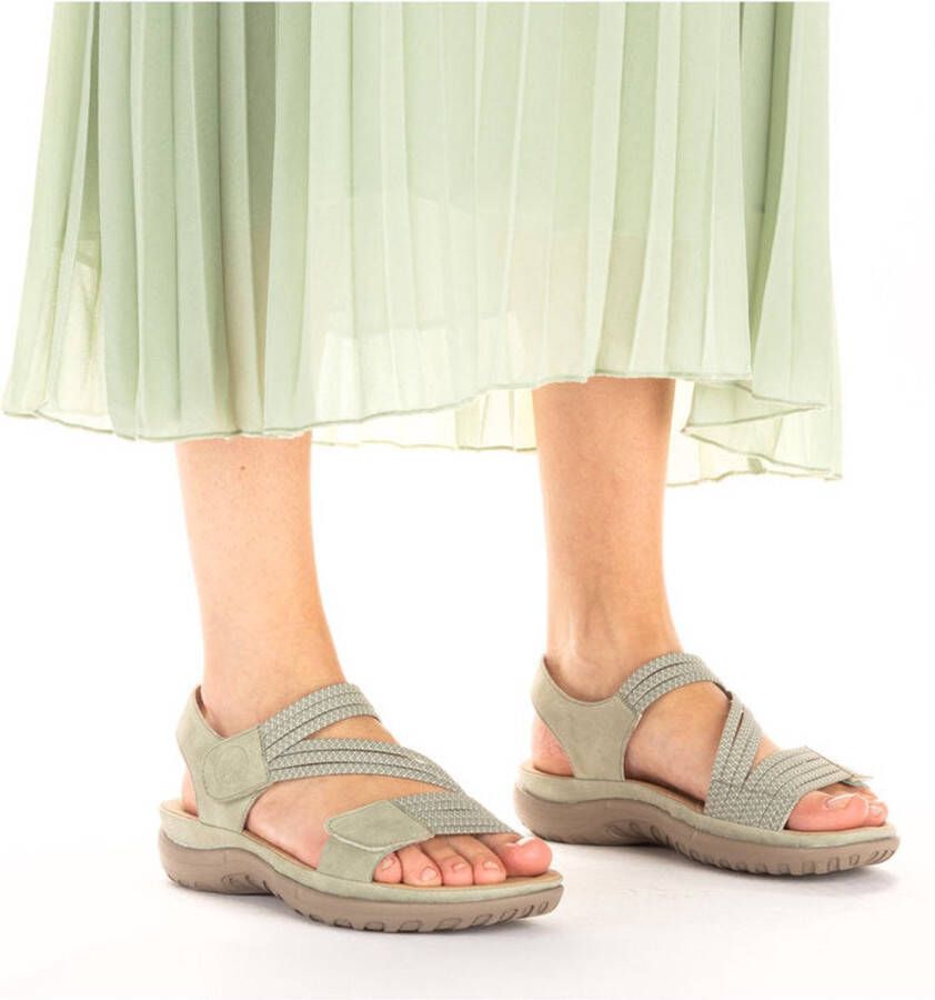 Rieker Sandalen groen Synthetisch Dames