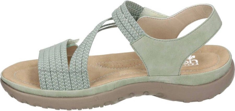 Rieker Sandalen zomerschoen sandaal sleehak met elastieken - Foto 12