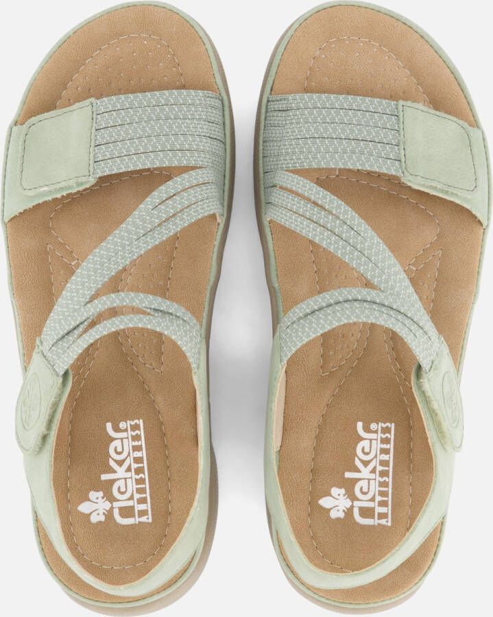 Rieker Sandalen zomerschoen sandaal sleehak met elastieken - Foto 6