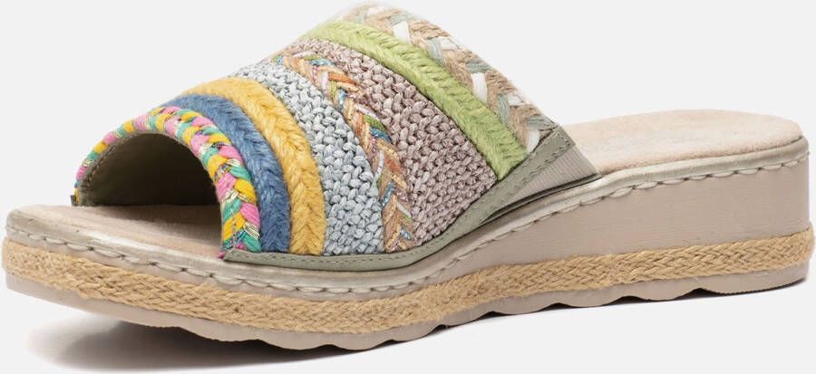 Rieker Sandalen groen Textiel Dames