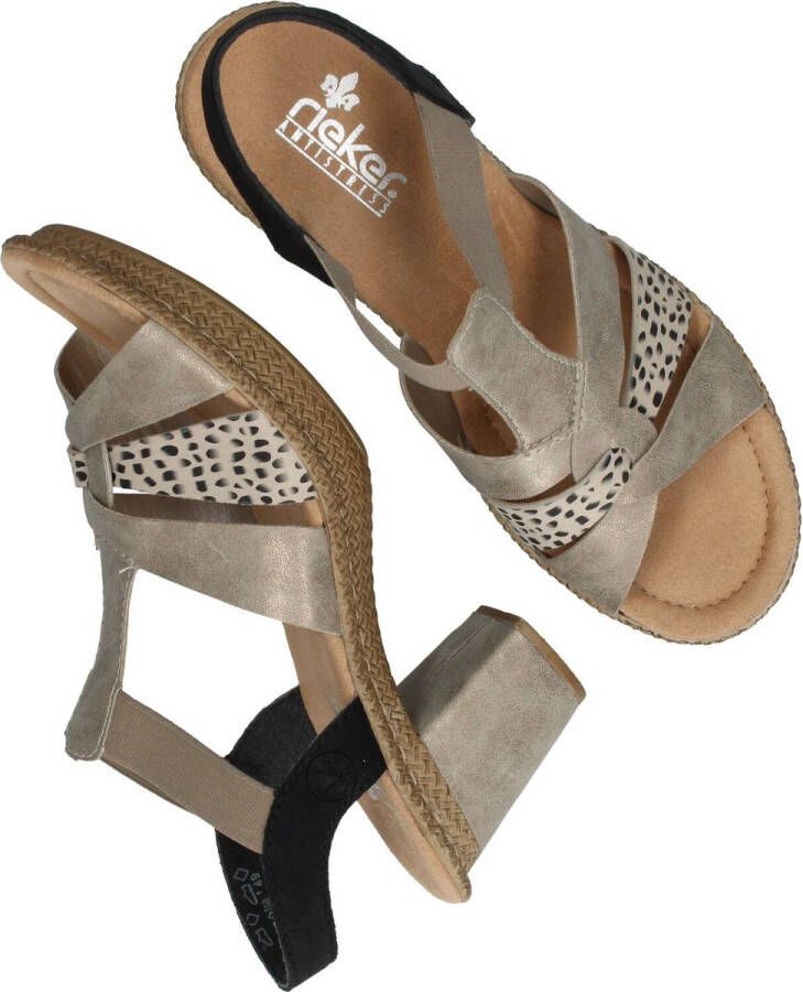 Rieker Sandalen Hak Sandalen Hak goudkleur