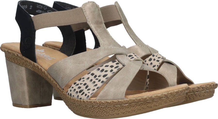 Rieker Sandalen Hak Sandalen Hak goudkleur