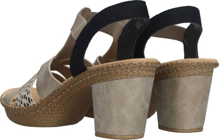 Rieker Sandalen Hak Sandalen Hak goudkleur