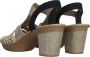 Rieker Elegante Comfortabele Sandalette Zwart Zilver Multicolor - Thumbnail 14