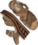 Rieker Zwarte taupe synthetische sandalette met 5 cm hak Beige Dames - Thumbnail 8