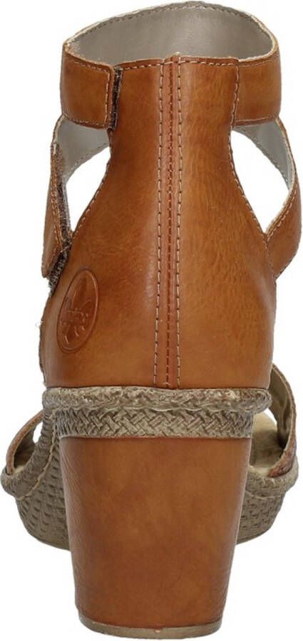 Rieker Sandalen met hak cognac Synthetisch Dames