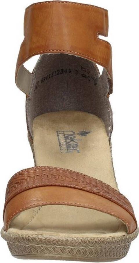 Rieker Sandalen met hak cognac Synthetisch Dames