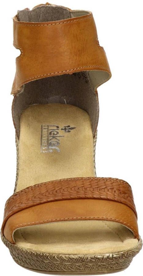 Rieker Sandalen met hak cognac Synthetisch Dames