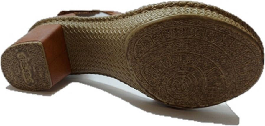 Rieker Sandalen met hak cognac Synthetisch Dames