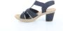 Rieker Sandalen met hak zwart Nubuck Dames - Thumbnail 4