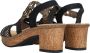 Rieker Zwarte sandalette met geweven bandjes en glitterzool Black Dames - Thumbnail 7