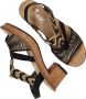 Rieker Zwarte sandalette met geweven bandjes en glitterzool Black Dames - Thumbnail 8