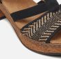 Rieker Zwarte sandalette met geweven bandjes en glitterzool Black Dames - Thumbnail 9