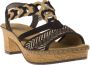 Rieker Zwarte sandalette met geweven bandjes en glitterzool Black Dames - Thumbnail 10