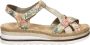 Rieker Beige Bloemen Zomer Sandaal Beige Dames - Thumbnail 3
