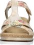 Rieker Beige Bloemen Zomer Sandaal Beige Dames - Thumbnail 13