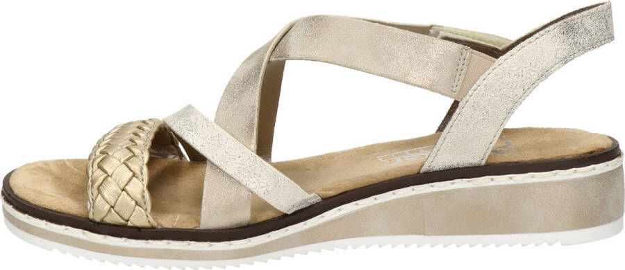 Rieker Sandalen Plat Sandalen Plat Goudkleur