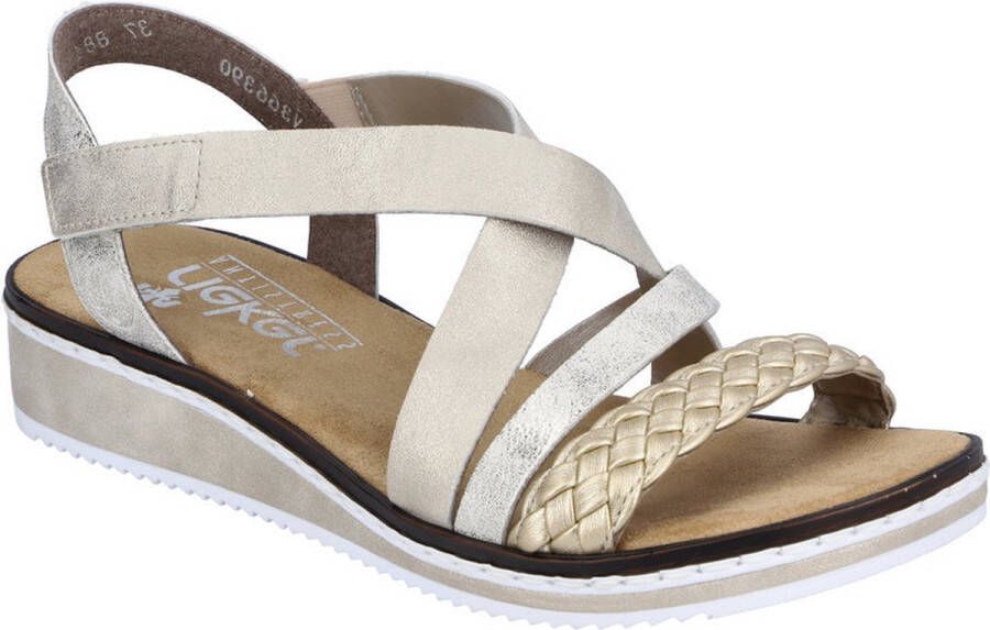 Rieker Sandalen Plat Sandalen Plat Goudkleur