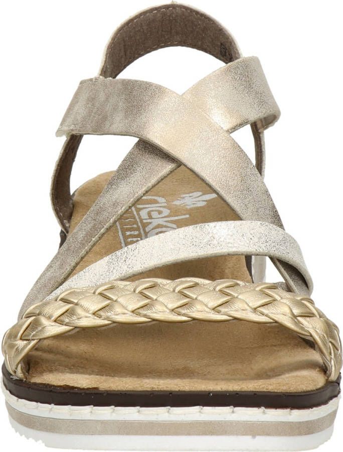 Rieker Sandalen Plat Sandalen Plat Goudkleur - Foto 3