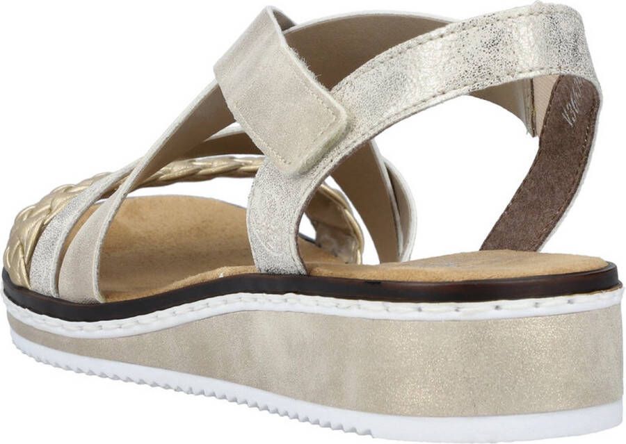 Rieker Sandalen Plat Sandalen Plat Goudkleur - Foto 6