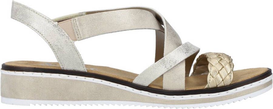 Rieker Sandalen Plat Sandalen Plat Goudkleur - Foto 18