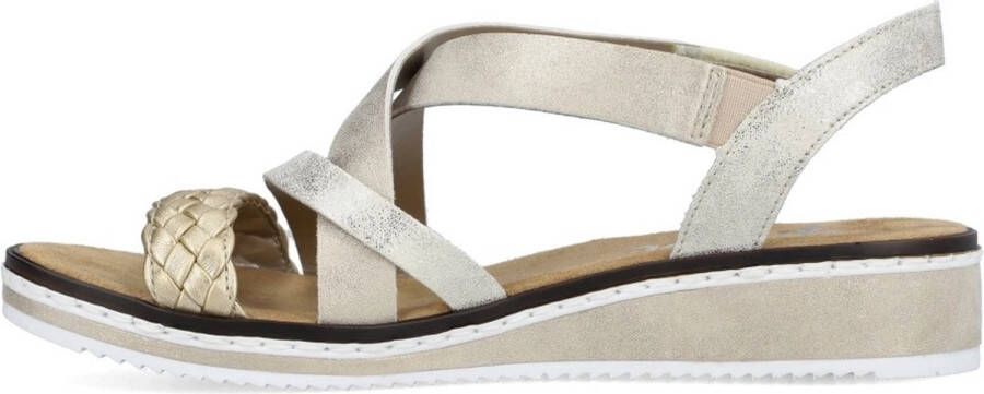 Rieker Sandalen Plat Sandalen Plat Goudkleur - Foto 16