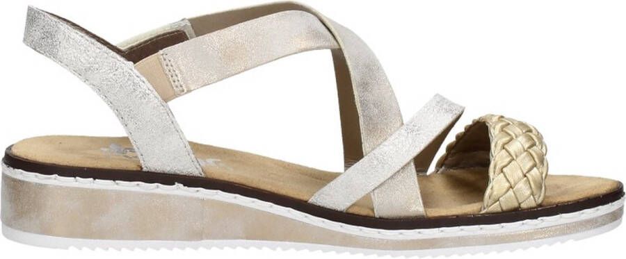 Rieker Sandalen Plat Sandalen Plat Goudkleur - Foto 13