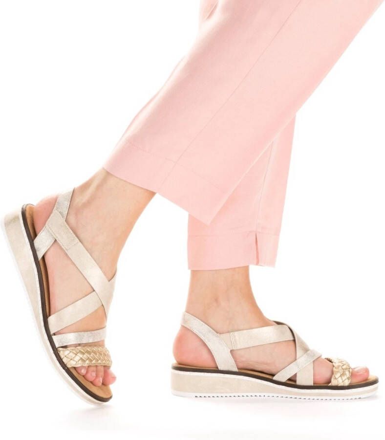 Rieker Sandalen Plat Sandalen Plat Goudkleur