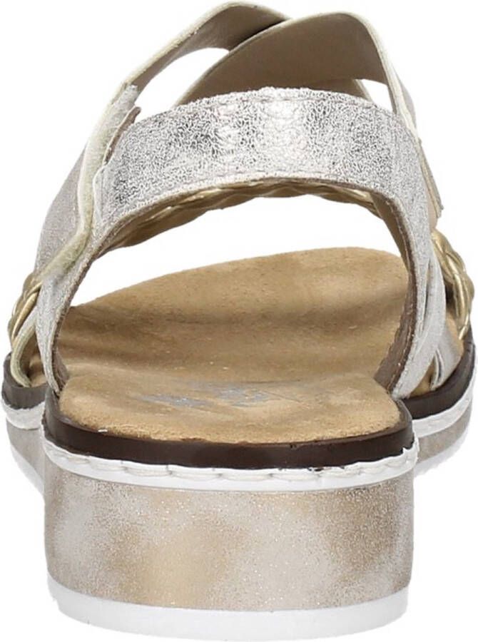 Rieker Sandalen Plat Sandalen Plat Goudkleur - Foto 4