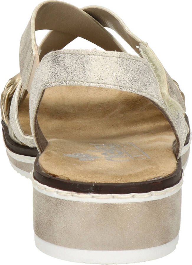Rieker Sandalen Plat Sandalen Plat Goudkleur - Foto 5