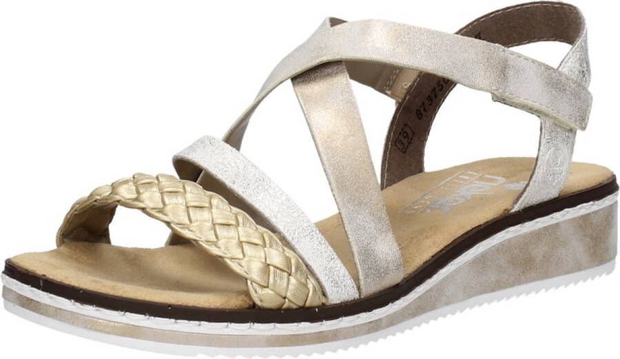 Rieker Sandalen Plat Sandalen Plat Goudkleur - Foto 7