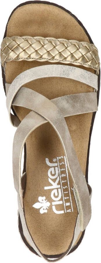 Rieker Sandalen Plat Sandalen Plat Goudkleur - Foto 19