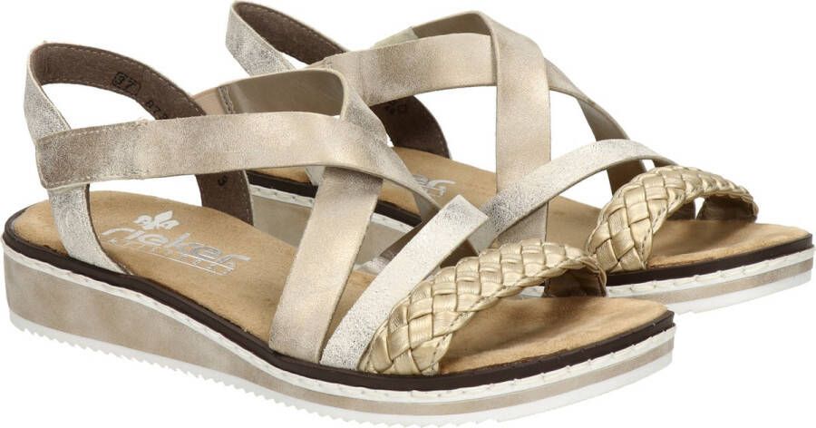 Rieker Sandalen Plat Sandalen Plat Goudkleur - Foto 8
