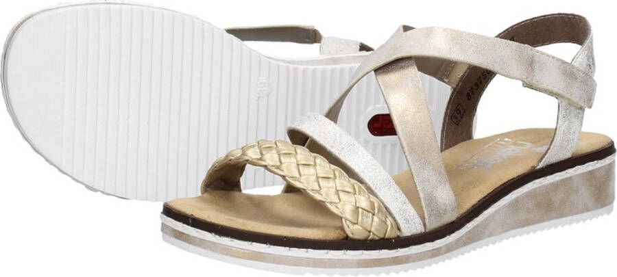 Rieker Sandalen Plat Sandalen Plat Goudkleur - Foto 9
