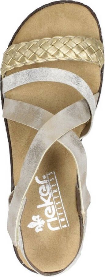 Rieker Sandalen Plat Sandalen Plat Goudkleur - Foto 20
