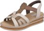 Rieker Beige Taupe Gevlochten Sandaal Beige Dames - Thumbnail 14